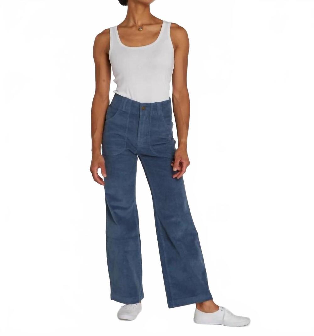 NEW HAMMIES women's stovepipe corduroy pant in navy